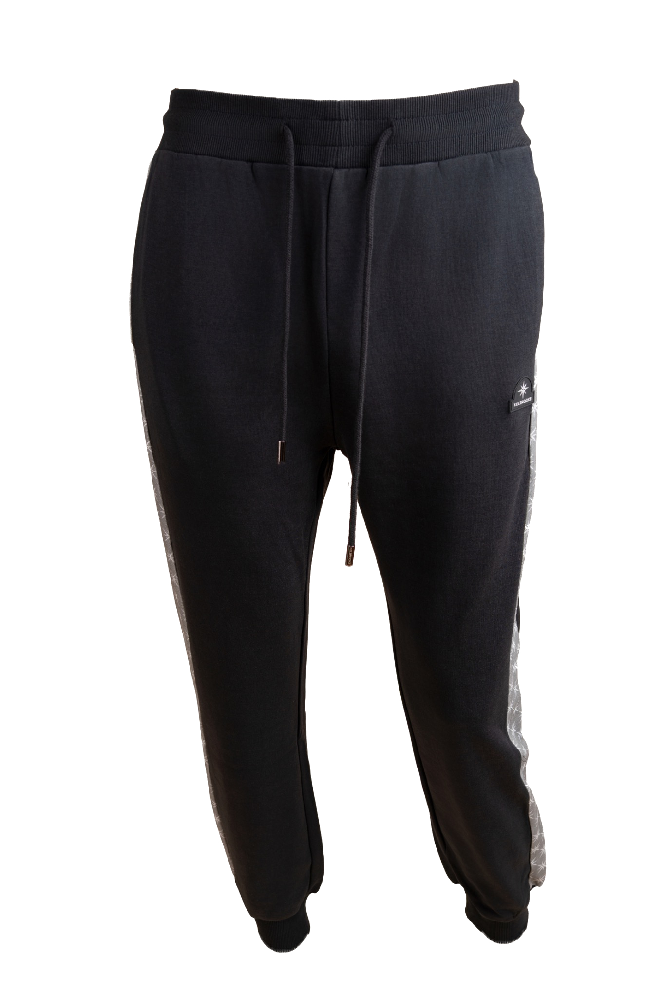 kelbrooke designer menswear uk black essential bottoms front view
