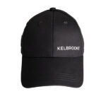 kelbrooke designer menswear uk black logo cap front view