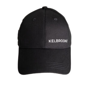 kelbrooke designer menswear uk black logo cap front view