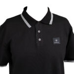 kelbrooke designer menswear uk black polo shirt logo detail