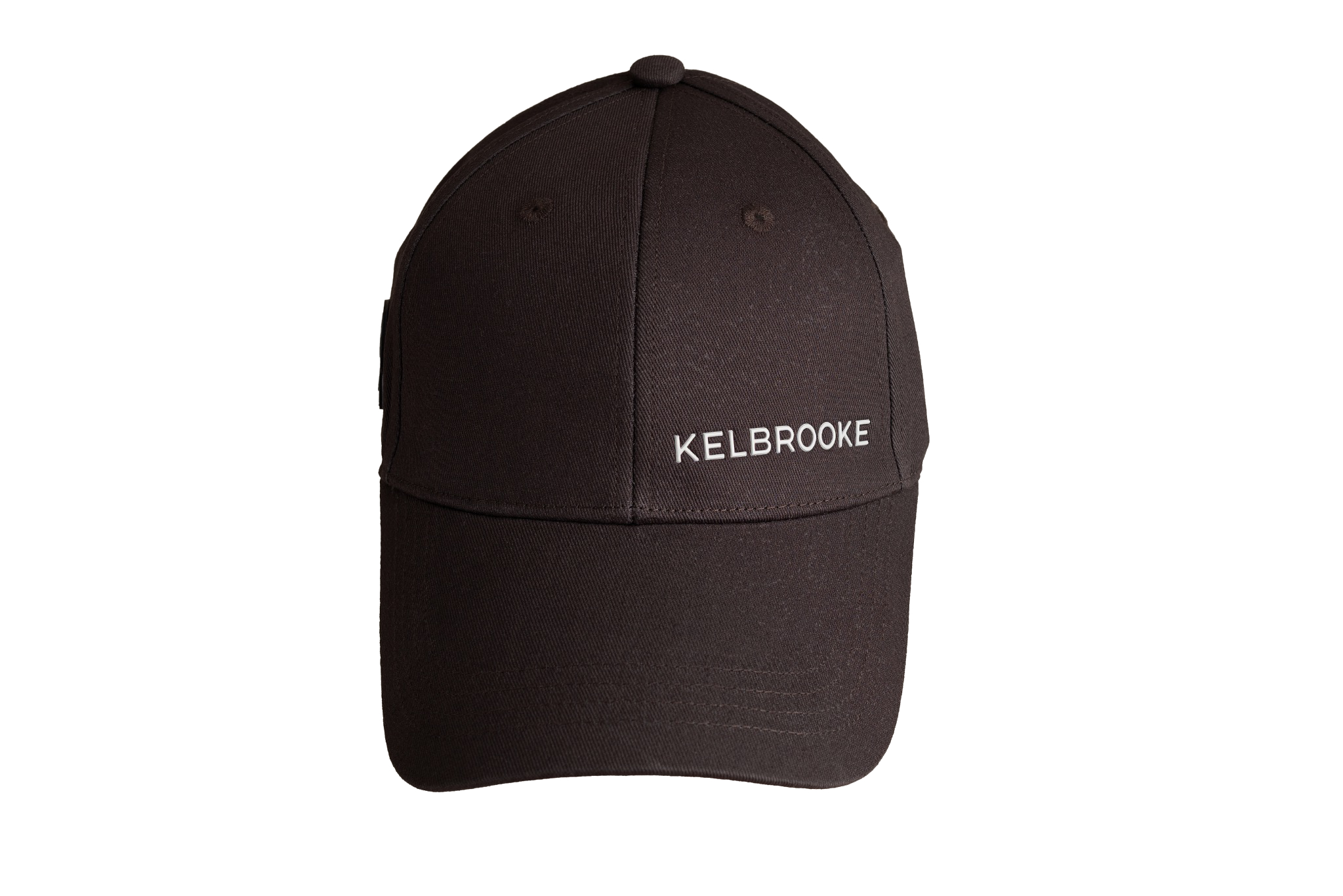 kelbrooke designer menswear uk dark grey logo cap front view