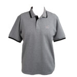 kelbrooke designer menswear uk grey polo shirt front view