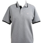 kelbrooke designer menswear uk grey polo shirt full front