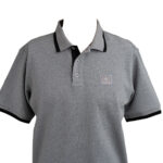 kelbrooke designer menswear uk grey polo shirt logo detail