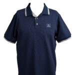kelbrooke designer menswear uk navy polo shirt front view