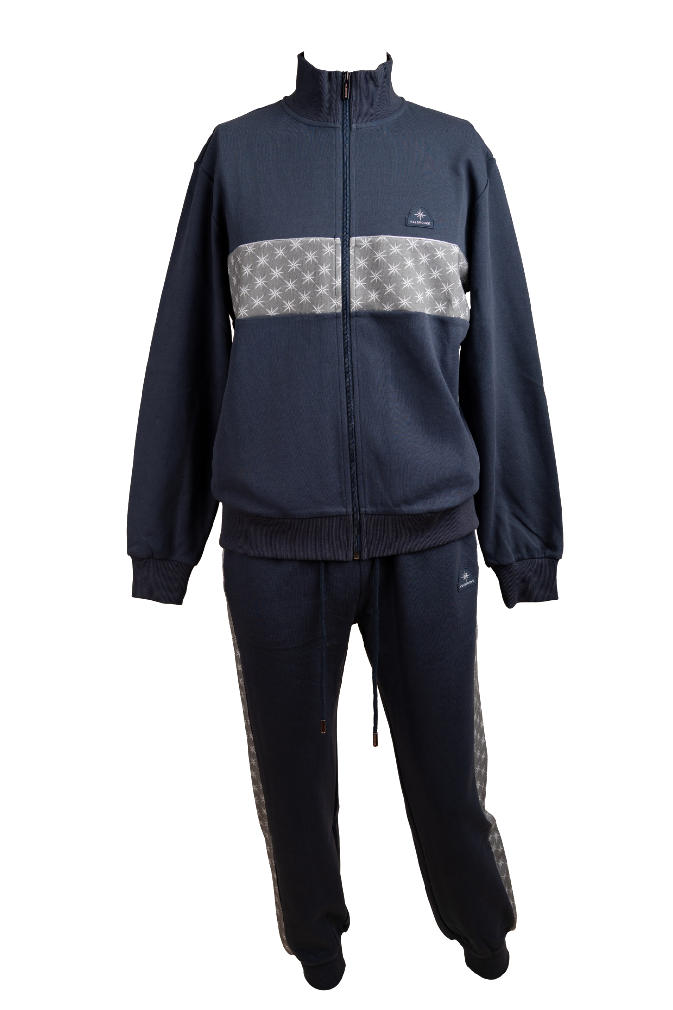 kelbrooke designer menswear uk navy tracksuit set front view